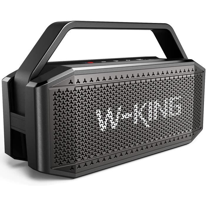 Enceinte Bluetooth, W-KING 60W Portable Bluetooth Speaker - Basse puissante haut parleur Boombox - Autonomie 40 hrs - 12000mAh B97