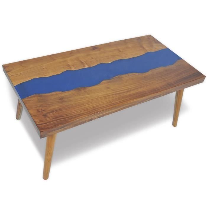 Table basse - TABLE DE SALON Teck Résine 100 x 50 x 40 cm