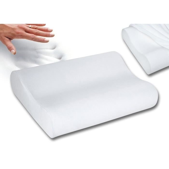 Oreiller Mousse Mémoire De Forme Cervical Orthopédique Ergonomique Anti Acarien
