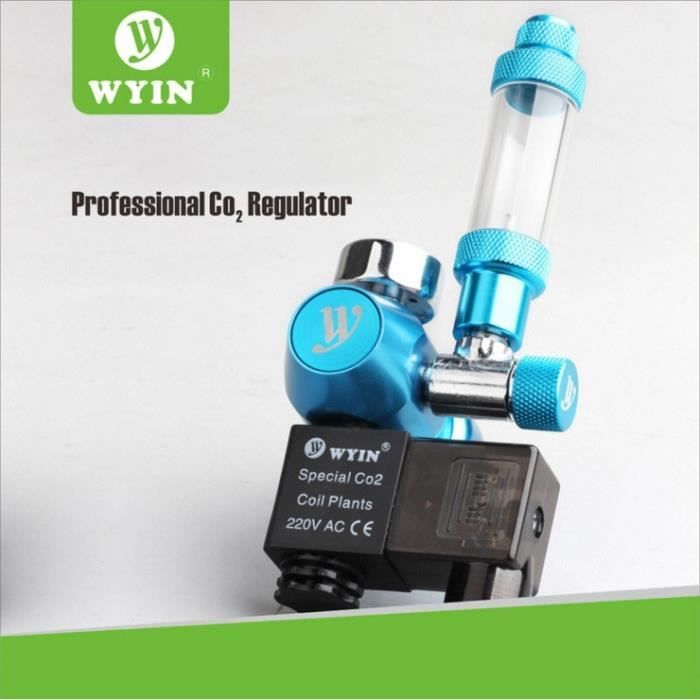 Aquarium,Régulateur de CO2 Aquarium 110v 220v JIS W21.8 CGA320 interface contrôle de l'eau - Type Single solenoid-110v 60Hz