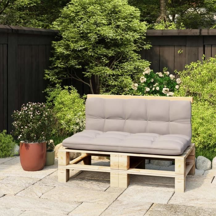 Me -9781Elégant Coussin de sol Grand Confort Coussin extérieur Dossier pour canapé palette 110 cm Bois de pin solide