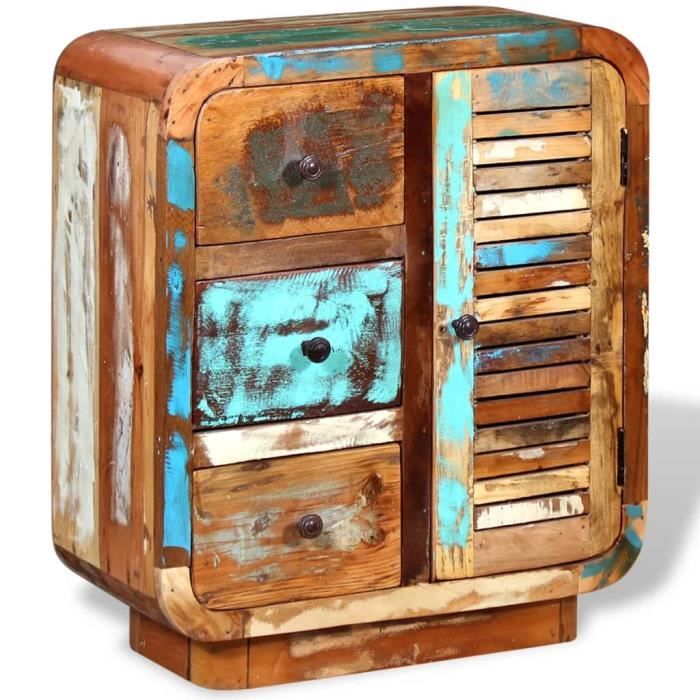 POPU&1075Ergonomique Buffet Salon - Buffet De Cuisine Décor Scandinave - Bahut bas Bahut Commode moderne Bois de récupération massif