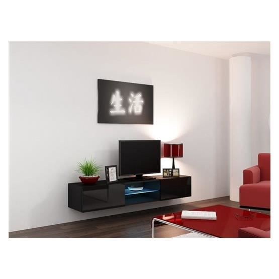 Meuble tv design RAMSES noir
