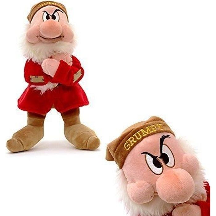 Disney Officiel Blanche Neige & Les Sept Nains 33cm Peluche Grincheux Jouet
