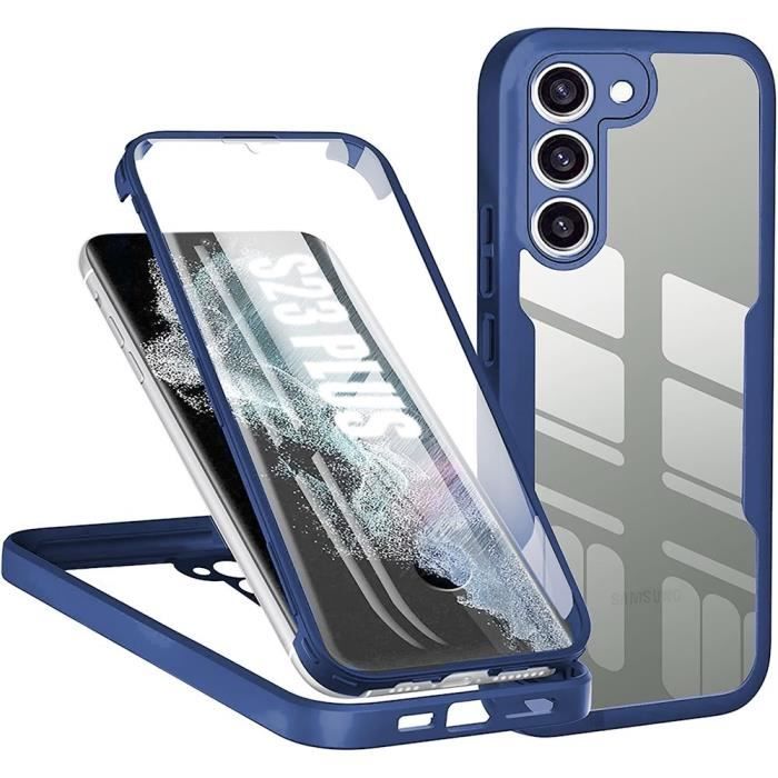Coque pour Samsung Galaxy S23+ (S23 Plus) Protection 360° Double Face Avant et Arrière Intégrale - Bleu Marine