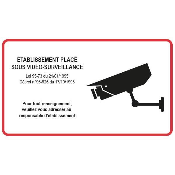 Autocollant sticker Etablissement sous vidéo surveillance Taille : 4 cm
