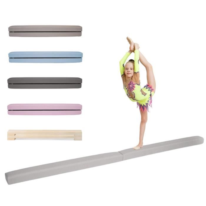 MAMOI Poutre d'équilibre pliante pour enfants (207 cm), Poutre de gymnastique en hauteur anti-dérapant pour enfants, Gris