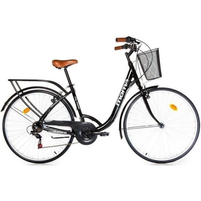 MOMA BIKES - Vélo de ville - City Classic 28- - Aluminium SHIMANO - 18 vitesses