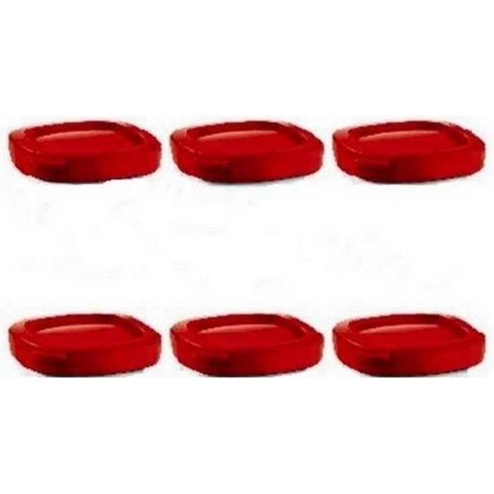 Couvercles (x6) Pots Yaourt rouge Multi délices (SS-1530000653)