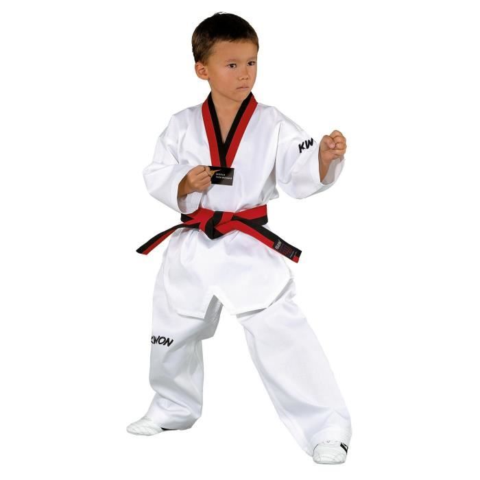Kimono Taekwondo enfant Kwon Victory Poom - blanc/noir/rouge