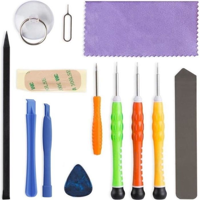 Kit d'outils de réparation d'ouverture d'écran de téléphone portable Ensemble de tournevis pour iPhone X 8 7 6 (couleur aléatoire)