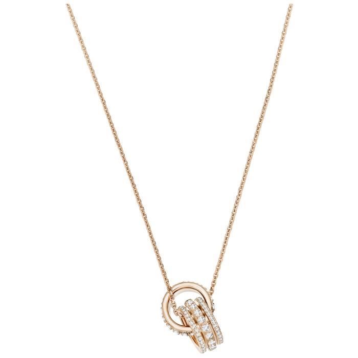 Bague - Anneau - Swarovski - Pendentif Swarovski Further Double rosé