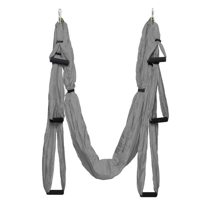 TEMPSA Sangle de suspension pour yoga gymnastique fitness musculation Gris
