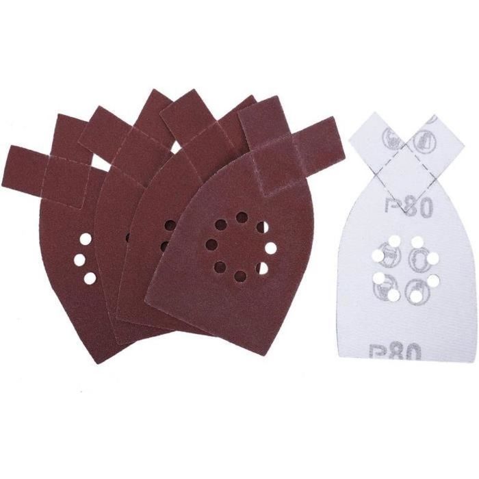 50 Feuilles Abrasives Triangulaires Grain 40 - Pour Ponceuse Multifonction, 105 X 152 Mm