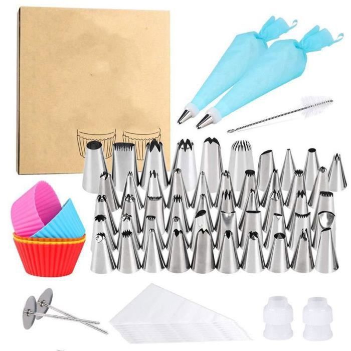 AZOMKER Douille Patisserie Kit Patisserie Ustensiles à Pâtisserie
