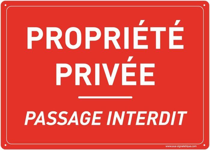 PANNEAU PASSAGE PRIVÉ ? SIGNALISATION ACCÈS INTERDIT ? PLASTIQUE OU