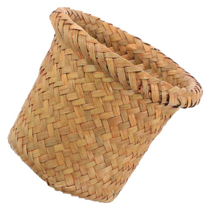 Panier De Poubelle En Osier Véritable Avec Couvercle à Dôme - Fran's Wicker HAC25 - Neuf