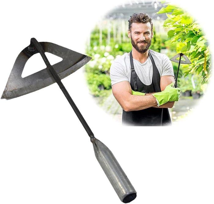 Binette De Jardin En Acier - Outil Manuel Pour Désherber Et Aérer La Terre, Tête Robuste, Taille Environ 15 Cm - 8