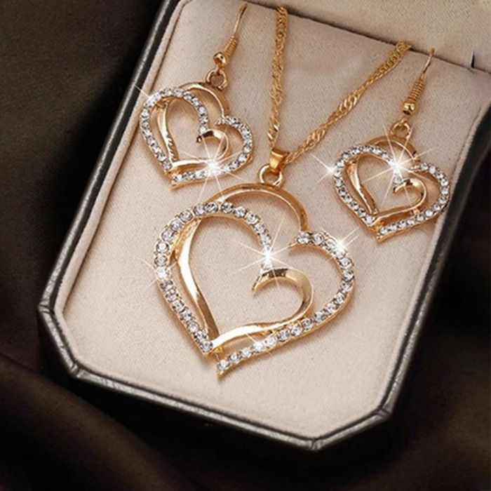 Parure Bijoux Femme Edenly Labelle - Acier Inoxydable - Coffret 3 Pièces (bague + 2 Colliers)