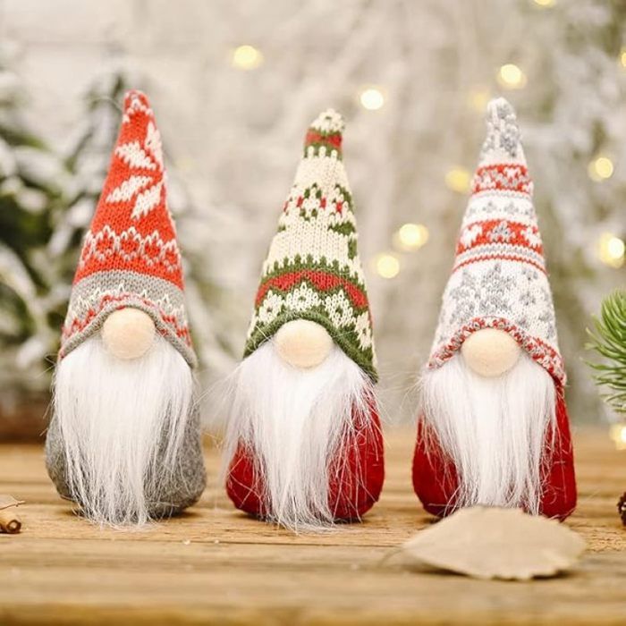 Grand Gnome De Noel 3Pc Gnome De Noel Lumineux, De Noel En Peluche De Noel Decoration Gnomemini Elfe De Noel Suedois Faits A La Main De Pere Noel Decopour Decoration De Noel