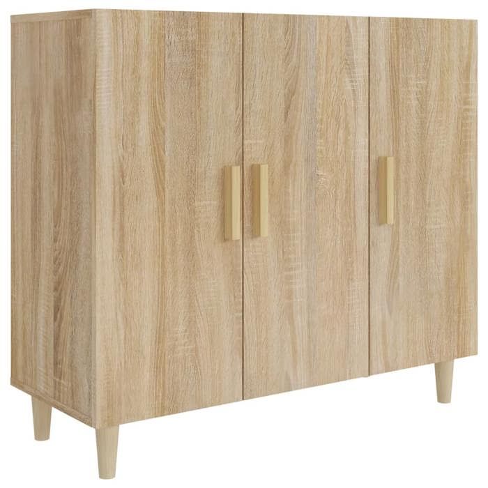 “SALE 2025”Buffet bas salon - Classique - Commode Buffet - Chêne sonoma - 90x34x80 cm - Bois dingénierie chill359977