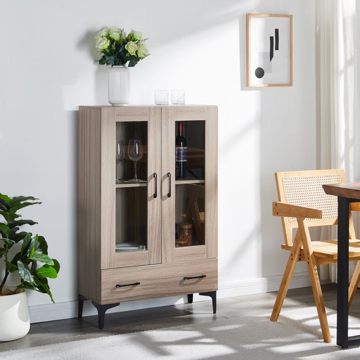 CLARENCEVitrine salon/porte-livres - Bibliothèque Chêne sonoma 82,5x30,5x185,5 cm ,bois d'ingénierie EU121451 - Maison