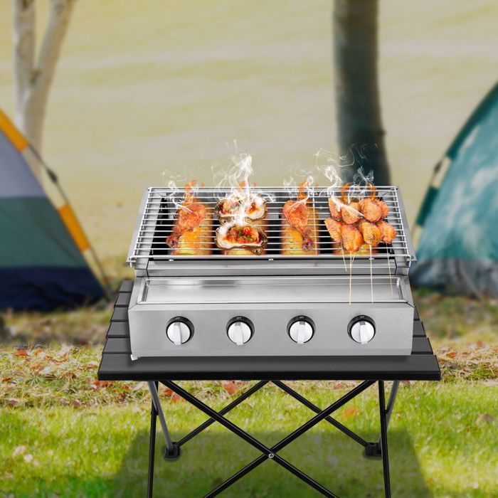 Barbecue Extérieur en Acier Inoxydable - Barbecue à Gaz -