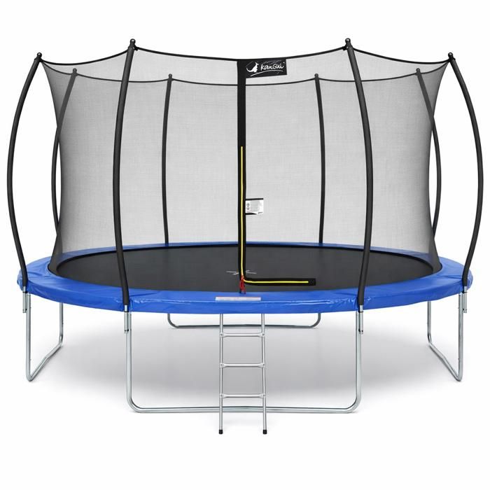 KANGUI Trampoline rond Ø430cm avec filet de sécurité et échelle - Bleu - FPR 430