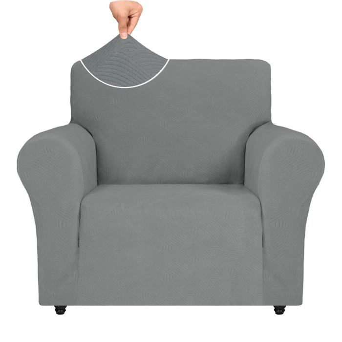 Ystyle Housse Canapé 1 Places Extensible Housses de Canapé Antidérapante Protection Griffures Gris Clair