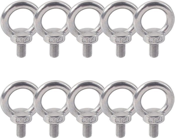 Anneaux Levage M6 Pour Kayak - 4 Pièces En Acier Inox 316 Avec Joint Caoutchouc, Fixation Sur Rail