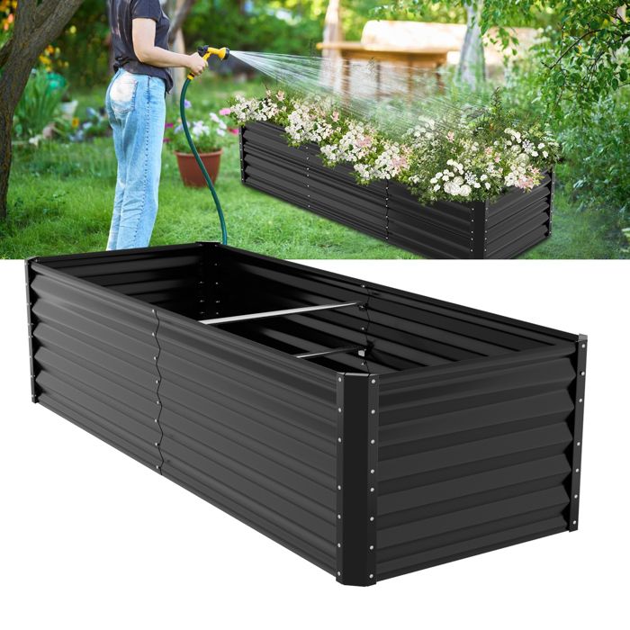 Jardinière surélevée,VEVOR 1200x575x560 mm,Bac en Métal Galvanisé Ovale Jardinière surélevée,VEVOR 1200x575x560 mm,Bac en Métal Galvanisé Ovale