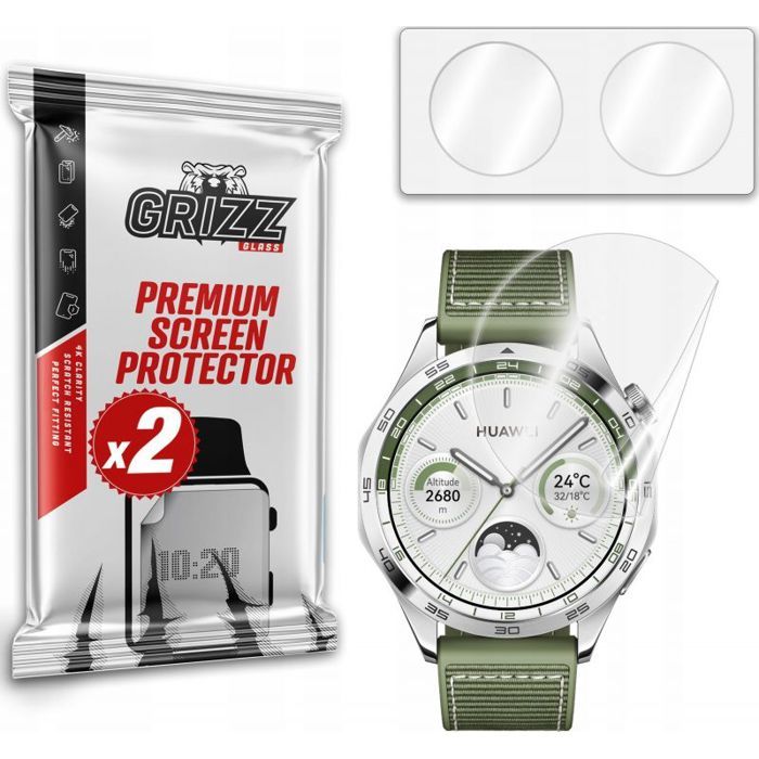 Film de protection montre connectee Grizzglass Film céramique pour Huawei Watch GT 4 46 mm