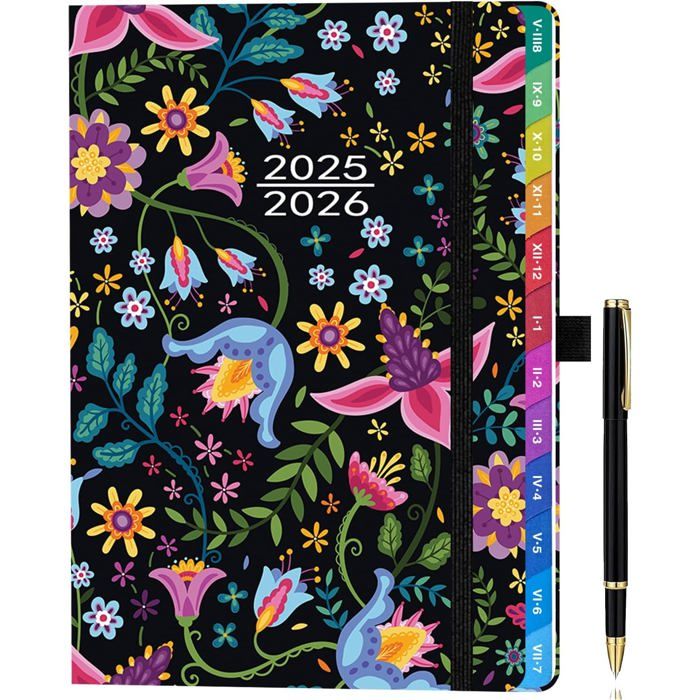 2025-2026 A5 Week to View Diary - Weekly Monthly Planner, Color Tabs ...