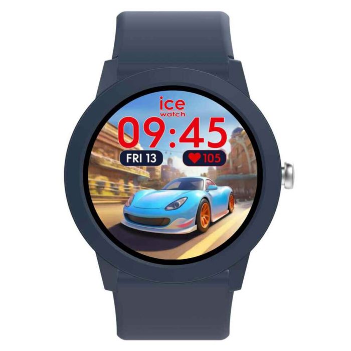 Montre connectée ICE WATCH enfant bleue écran AMOLED 1.19 rechargeable étanche