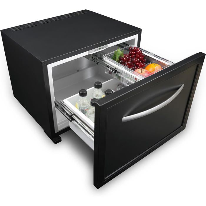 Frigo Tiroir Camping Car-SMAD-50 L-12V 220V-pour Maison Caravane FourgonRéfrigérateur à Tiroir Silencieux-0 °C à 15 °C