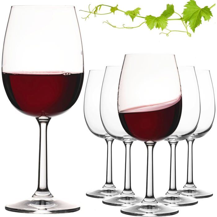Lot De 6 Verres à Bière En Cristal 500 Ml (630 Ml Max) - Verre Tulip Haute Qualité | Pour Dégustation, Fête, Bar