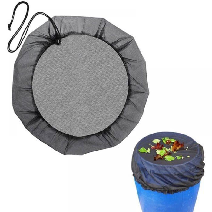Lot De 2 Couvercles Filet Pour Cuve De Pluie – Polyester, Réglable 60/90/100 Cm, Anti-débris