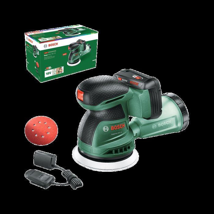 Bosch ponceuse excentrique sans fil EasyOrbit 18V 10 ponçage de petites et moyennes surfaces en bois ou surfaces vernies ou peintes diamètre : 125 mm système 18V batterie 2 0 Ah et chargeur - vue 8