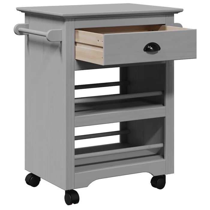 Soldes Printemps Chariot de cuisine - BURKE - Desserte cuisine - BODO gris 675x45x80 cm DD123