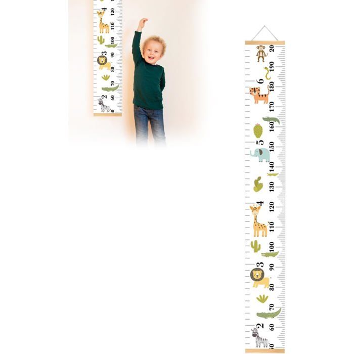 Toise Murale Magnétique 180 Cm – Règle De Croissance Amovible Enfant, Motif Mignon Garçons & Filles