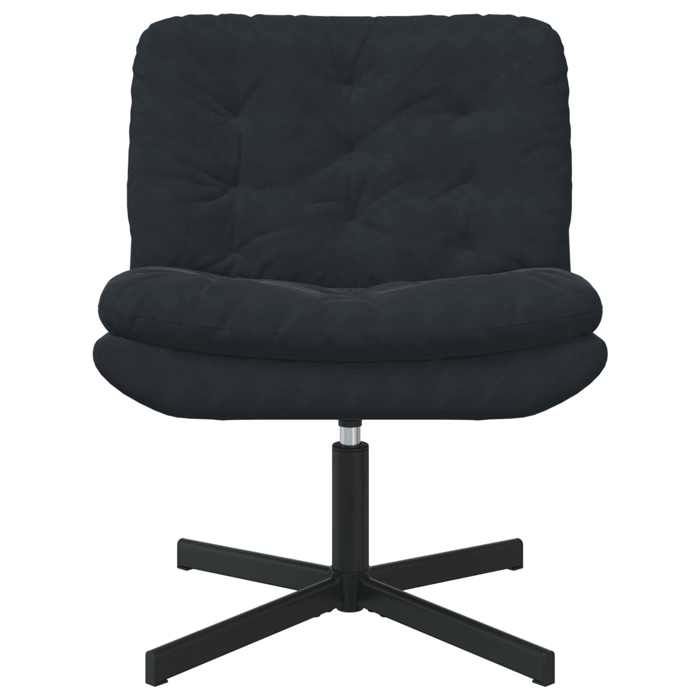 NEUF 2026 CHIC Fauteuil relaxant pivotant SWEETY Pour bureau/salon Noir 63x75x76 cm Velours FF110