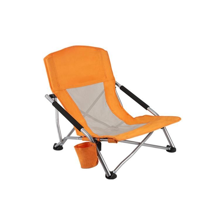 Chaise Pliante Extérieure Portable 600D Oxford Transat de Plage Fauteuil de Camping  Dossier Respirant Accoudoirs 150kg