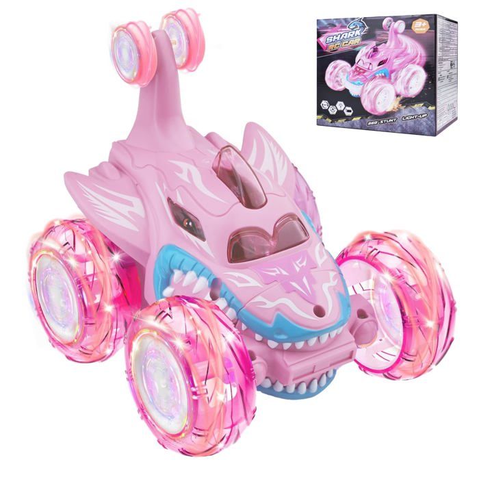 Voiture Cascade 360° – RC Électrique Avec LEDs Et Musique – Jouet Extérieur Anniversaire Pour Enfants (15,7 Cm)