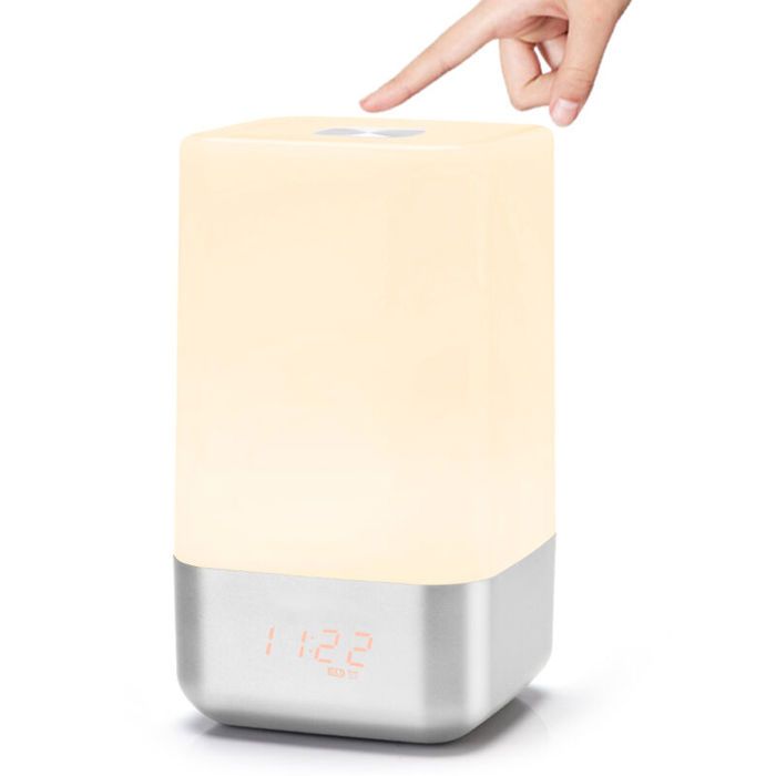 Réveil lumineux réveil lampe de chevet Simulation du lever du soleil avec 5 sons naturels