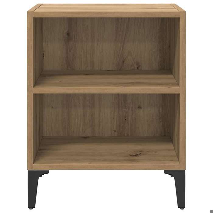 Cabinet de Lit Moderne Marron Table de chevet/nuit avec rangement chêne artisanal 40x30x50 cm CC4459