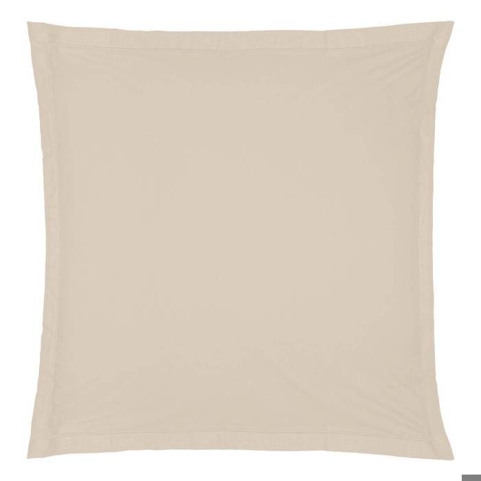 Taie doreiller Landiha coton beige lin 63x63cm - Atmosphera Créateur dintérieur