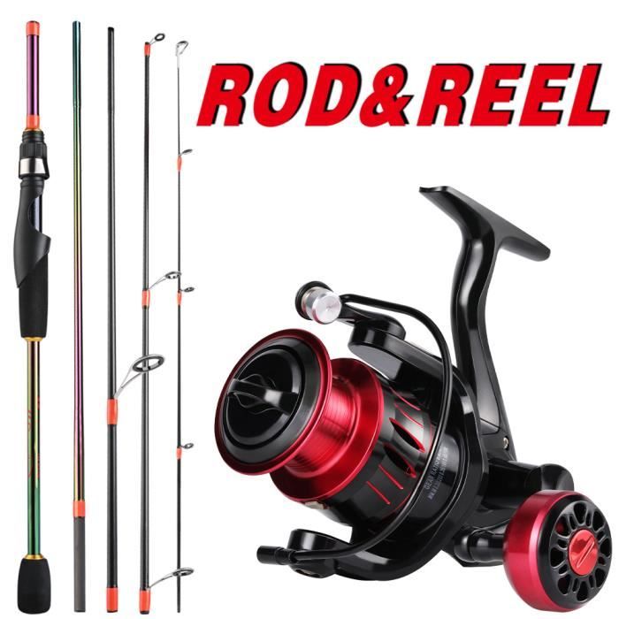 Rouge-2.4M-4000-Sougayilang Spinning Fishing Rod and Reel 1000 4000 Metal  Ball Grip Spinning Rod and Reel Co - Cdiscount Sport