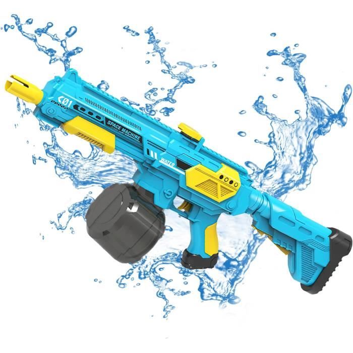 Vibbang Pistolet à Eau Électrique – Tir Continu – Réservoir 434+58 Cc – Portée 26-32 Pieds – USB – Été