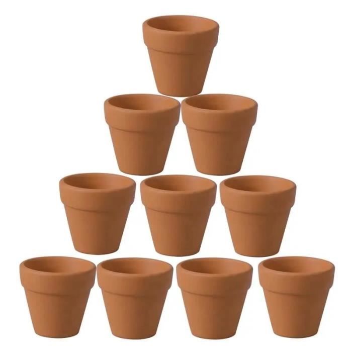 24 Petits Pots En Terre Cuite – 3,5 X 3 Cm Avec Trou De Drainage – Pour Succulentes, Cactus, Herbes – Idéal Jardin, Intérieur, DIY