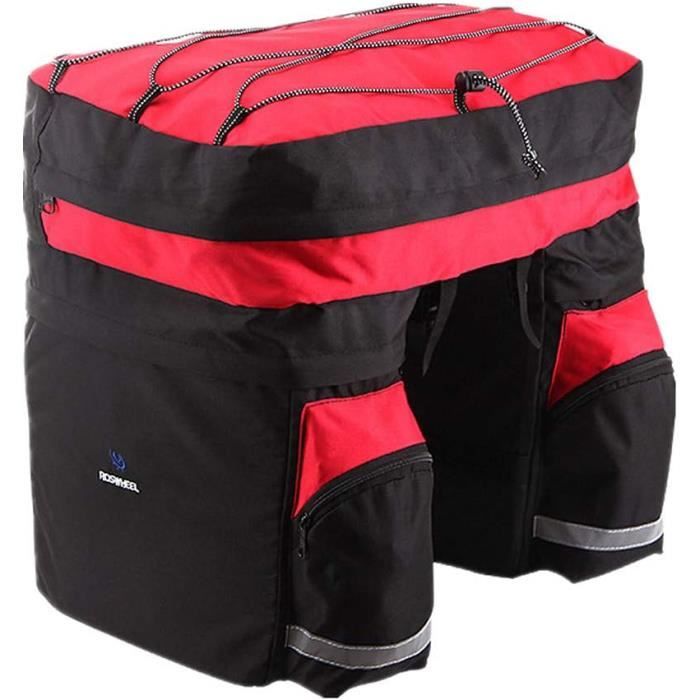 Sacoche de selle v?�lo ?�tanche - PANIER VELO - Rouge - Nylon - Velcro Sangle - Cdiscount Sport